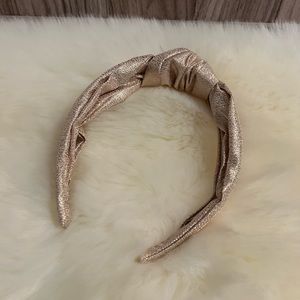 J. Crew Factory Metallic Gold Knot Headband